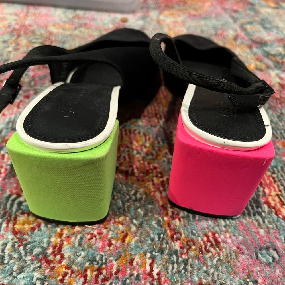 ASOS pink and green heeled mule - Picture 5 of 8